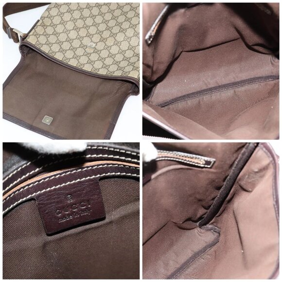 GUCCI GG Supreme Shoulder Bag PVC Beige Silver 223666 Auth ep10673 - Picture 15 of 16